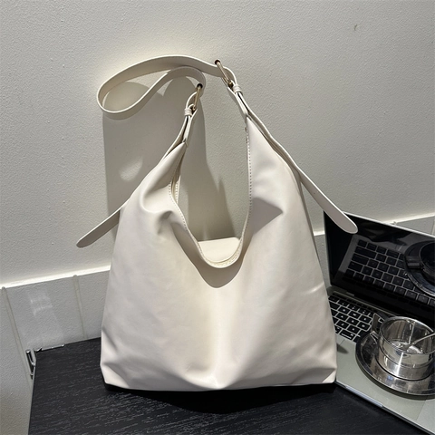 Bolso Tote de Cuero PU de Gran Capacidad para Mujer Bolso de Hombro Hobo Vintage Con Correa Ajustable