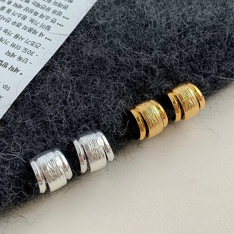 Orecchini A Cerchio A C Cavi Multistrato In Rame Spazzolato Placcato Oro Gioielli Geometrici Minimalisti Vintage Per Donna