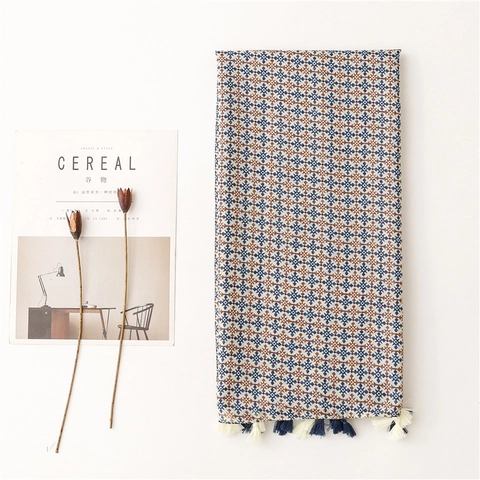 Bohemian Geometrische Print Kwastje Omslagdoek Sjaal Vrouwen Lichtgewicht Polyester Zonnescherm Ademend Strand Reis Accessoire