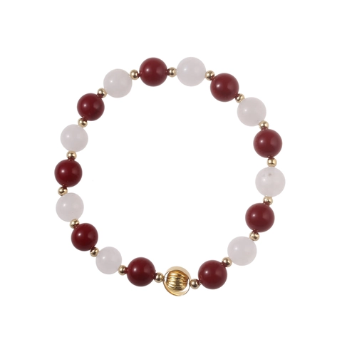 Beaded Bracelet Natural Stone Artificial Pearl Gold Plated Alloy Vintage Neo Chinese Elegant Hand Jewelry For Women
