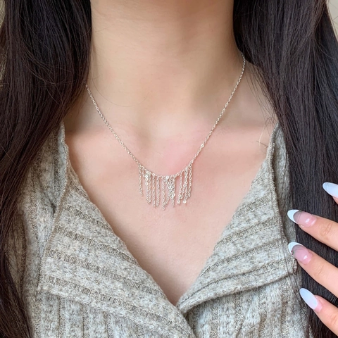 Quasten Halskette 18K Vergoldet Versilbert Kupfer Minimalistisch Elegant Schlüsselbein Kette Vielseitiger Schmuck Für Damen