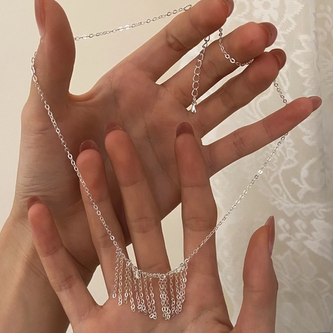 Quasten Halskette 18K Vergoldet Versilbert Kupfer Minimalistisch Elegant Schlüsselbein Kette Vielseitiger Schmuck Für Damen