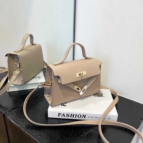 Mini Top Handle Handbag PU Leather Crossbody Bag With Detachable Shoulder Strap Versatile Elegant Fashion For Women