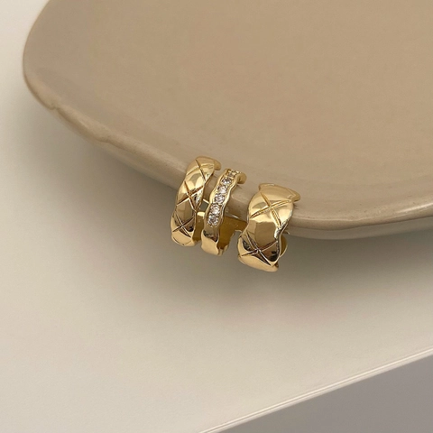 Minimalistische Kupfer Vergoldete Ohrklemmen Für Damen Elegante Geometrische Kette Zirkonia Inlay Nicht Durchstochene Ohrringe Schmuck