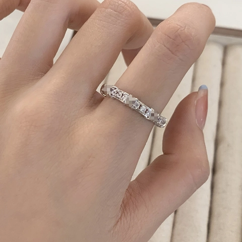Minimalist Adjustable Copper Finger Ring Gold Silver Plated Zirconia Geometric Design Light Luxury Fashion For Women Men