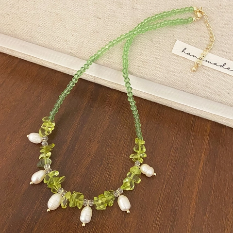 Naturstein Kristall Künstliche Perlenkette Süße Schmetterling Anhänger Barock Künstliche Perle Ästhetik Schmuck Für Damen Sommer Stil