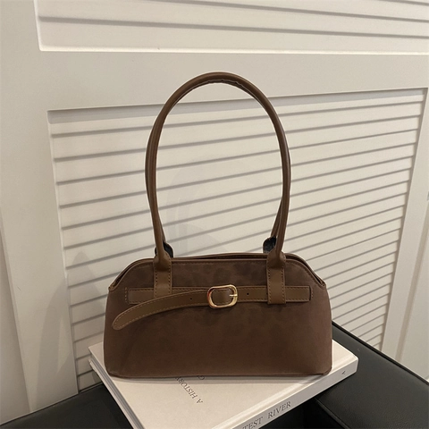 Borsa Sottobraccio Baguette Retrò Per Donna Similpelle Scamosciata Stampa Leopardata Grande Capacità Vintage Pendolare Borsa A Spalla