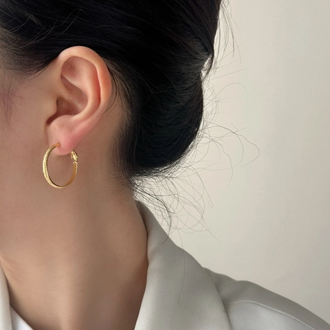 Mattierte Textur Creolen Kupfer Minimalistisch Exquisit Pendeln Leicht Modeschmuck Für Frauen Elegant
