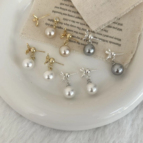 Pendientes De Gota De Perlas Artificiales Florales Vintage Franceses Con Poste De Cobre Elegante Diseño En Forma De X Estrella Para Mujeres