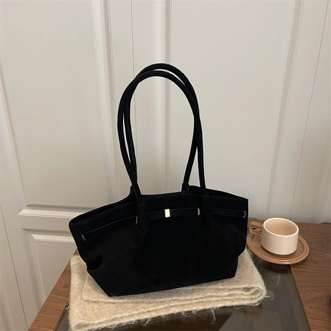 Große Kapazität Mattes Wildlederimitat Tragetasche Vintage Schultertasche Für Damen Casual Pendler Handtasche Retro