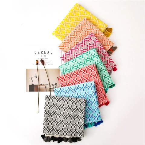 Bohemian Print Scarf Shawl Cotton Linen Polyester With Tassels Beach Sunscreen Vacation Large Wrap For Women