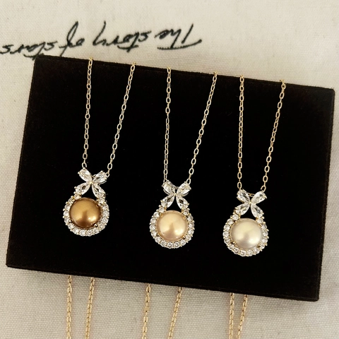 Collana Con Ciondolo A Fiocco Con Rame Resina E Zircone Gioielli Di Lusso Leggeri Stile Francese Semplice Per Donne