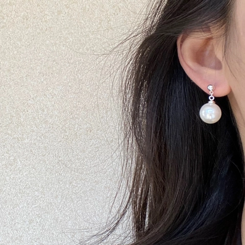 Orecchini Pendenti Con Künstliche Perle Rame Placcato Argento Minimalista Elegante Tondo Gioielli Donna Quotidiano