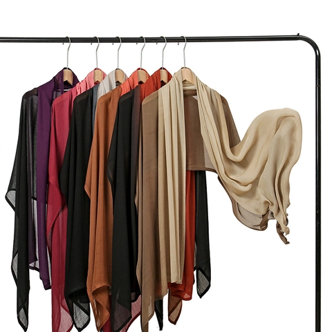 Women Gradient Two-Tone Viscose Scarf Lightweight Wrinkled Long Shawl Fashion Soft Sunshade Wrap Daily Commuting Accessory