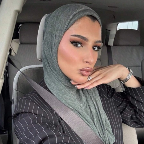 Bufanda Hiyab de Color Sólido Texturizada Plisada para Mujer Rayón Viscosa Ligera Transpirable Gran Chal Envolvente Moda Conmuta Elegante Accesorio