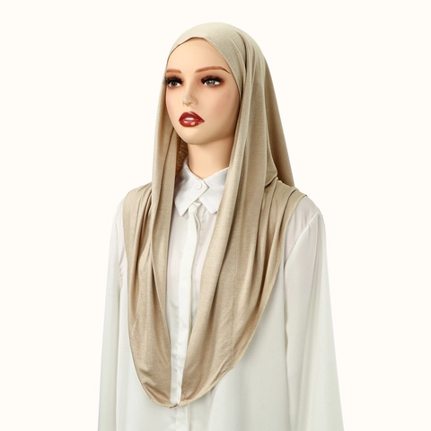 Women Solid Color Hijab Scarf Soft Breathable Muslim Headwear Fashion Casual Daily Head Wrap Long Scarf Accessories