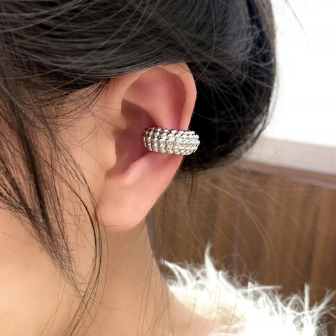 Earcuff In Rame Minimalista Con Perline Clip Per Orecchio Geometrica A Forma Di C Per Donna