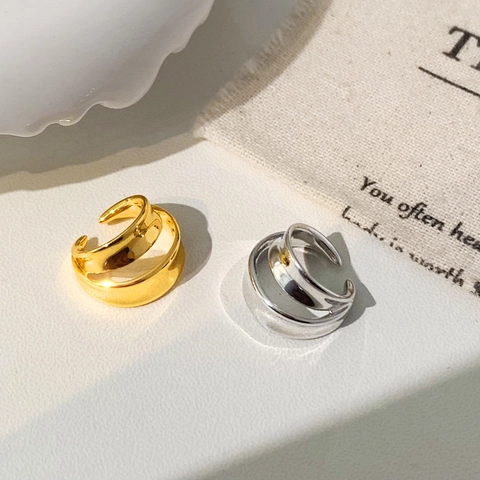 Ear Cuff A Strati In Rame Trama Martellata Irregolare Orecchini A Clip Senza Foro Per Donna Gioielli Minimal