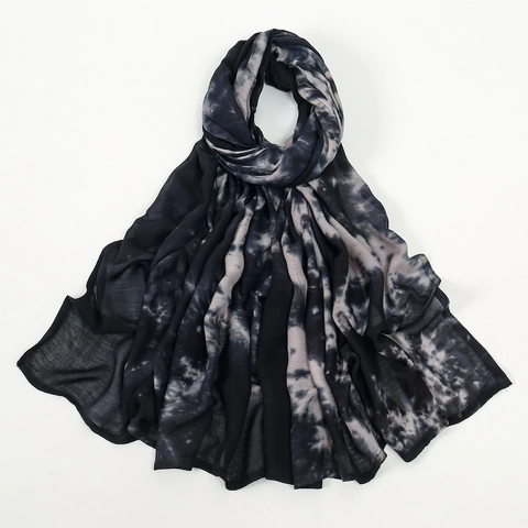 Sciarpa Lunga Tie-Dye Da Donna Rayon Poliestere Leggero Traspirante Grande Scialle Motivo Marmo Accessori Di Moda