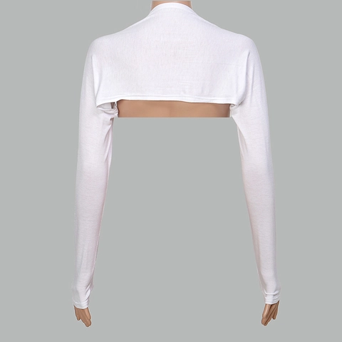 Women Sun Protection Shrug Bolero Arm Sleeves Mercerized Cotton Solid Color With Thumb Holes Back Coverage Cooling Wraps