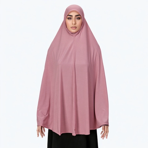 Women Muslim Hijab Khimar Crystal Linen Long Prayer Scarf Full Cover Breathable Solid Color Modest Religious Headscarf