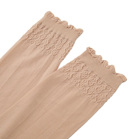 Manchettes de Protection Solaire pour Femmes en Soie Glacée Anti-UV Refroidissement avec Volants Couleur Unie Sport en Plein Air