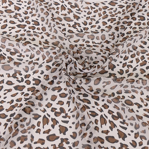 Sciarpa Leopardata Da Donna In Chiffon Protezione Solare Leggera Scialle Versatile Traspirante Sottile Foulard Moda