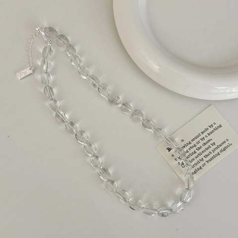 Elegante Herz Kristall Glasperlen Kette Kupfer Versilbert Mode Minimalistisch Vielseitiger Schmuck Geschenk Für Damen