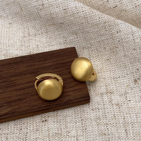 Orecchini A Cerchio In Rame Spazzolato Oro Vintage Geometrici Minimalisti Gioielli Quotidiani Per Donna Stile Squisito