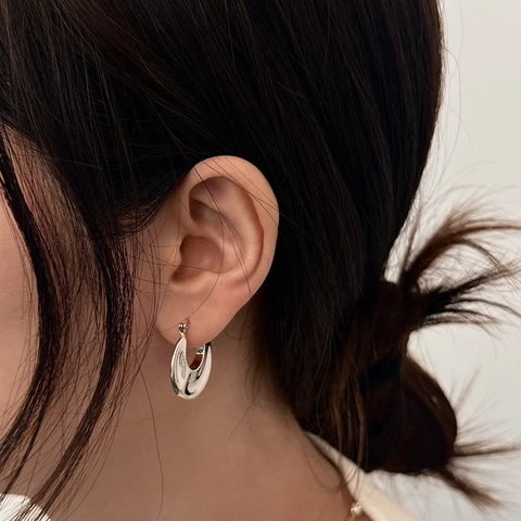 Orecchini A Cerchio In Rame Spessi A Forma Di U In Stile Vintage Francese Gioielli Geometrici Per Donne