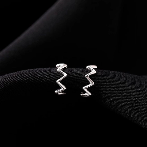 Wave Zigzag Geometrische Ear Cuff Zonder Piercing Koper 18K Verguld Minimalistische Elegante Oorbel Voor Dames Mode