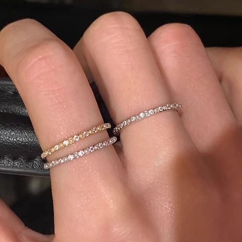 Elegant Artificial Pearl Open Ring Dainty Copper Adjustable Band With Zircon French Retro Jewelry For Women