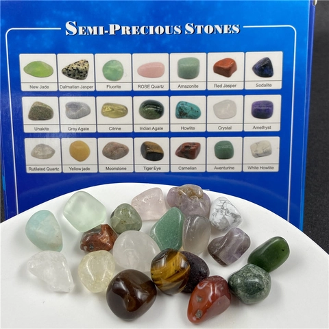 Natural Mineral Stone Crystal Ore Polished Geological Teaching Specimen Educational Kids Gift Tumbled Gemstone