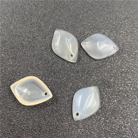 Naturachat Jade Blatt Petal Charms Für DIY Schmuckherstellung Haarnadel Zubehör Polierte Steinanhänger