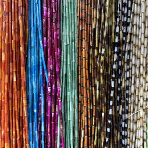 Perline Distanziatrici In Agata Naturale Cilindro Tubo Lucidato Liscio Per Creazione Di Gioielli Fai Da Te Collana Bracciale