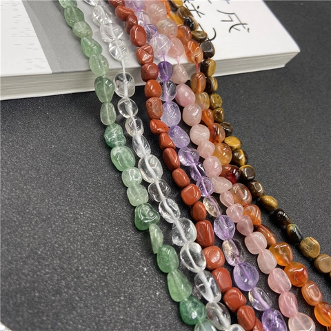 Irregular Natural Stone Chips Beads Drilled Gemstone Loose Beads For DIY Jewelry Making Bracelet Necklace Amethyst Rose Quartz