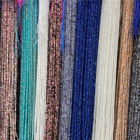 Faceted Natural Gemstone Loose Beads Abacus Shape Semi-Precious Stone Spacer Beads For DIY Jewelry Making Handmade Accessories