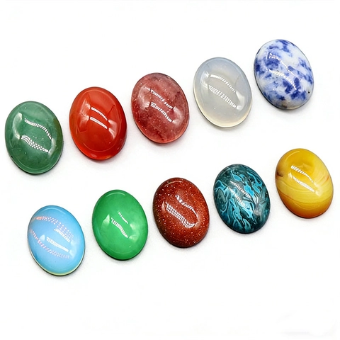 Agata Naturale Pietra Mista Cabochon Ovale Lucido Retro Piatto Perline Per Fai Da Te Creazione Gioielli Decorazione Forcina Antica Accessorio Artigianale Vintage