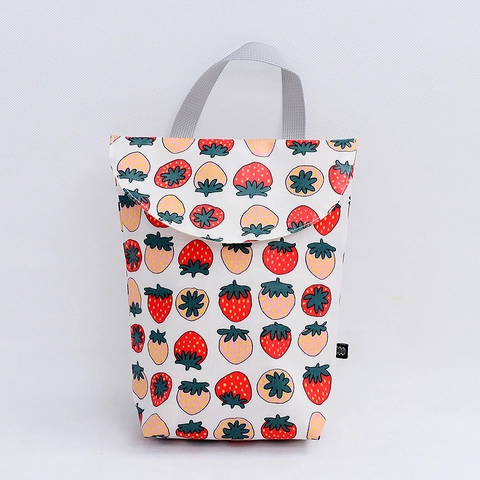 Portable Cartoon Diaper Bag For Baby Waterproof Cotton Storage Pouch Stroller Diaper Snack Cosmetic Organizer Bag For Moms