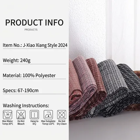 Sciarpa Invernale Calda da Donna Imitazione Cashmere Pied De Poule Sciarpa a Quadri Con Nappine Scialle Termico Morbido