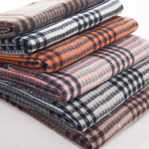 Plaid Scarf Imitation Cashmere Long Soft Warm Tassel Checkered Winter Wrap For Men Women Classic Retro