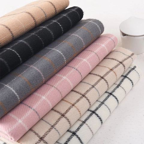 Classic Plaid Scarf For Women Autumn And Winter Warm Cashmere Like Polyester Wrap With Tassels Soft Fashion Accessory