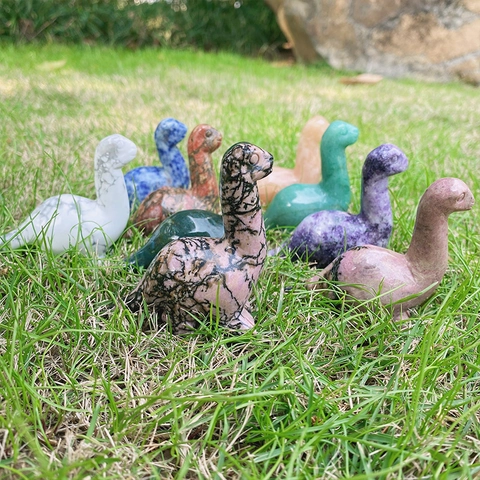 Statuetta Di Dinosauro Intagliata In Pietra Naturale Cristallo Gemma Decorazione Casa Ufficio Statua Animale Regalo