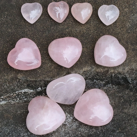 Cristallo di Quarzo Rosa Naturale a Forma di Cuore Pietra Preziosa Rosa Lucidata per Decorazione Casa Ufficio Ornamento Regalo