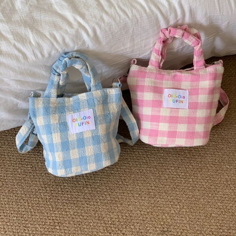 Borsa a Tracolla in Tela Gingham Estiva per Donna Borsa Tote a Scacchiera Artistica con Tracolla Rimovibile Piccola Borsa a Mano per Viaggio Quotidiano