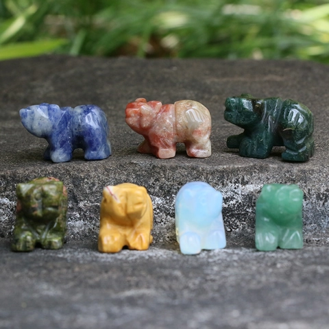 Statuetta Di Orso Polare In Pietra Naturale Statua Di Animale In Cristallo Intagliata A Mano Ametista Quarzo Arredo Ufficio