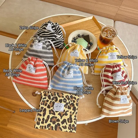 Borsa Portaoggetti Con Coulisse Borsa Per Trucco In Tela Vintage Motivo Zebra Leopardo Organizzatore Per Donne Borsa Cosmetica