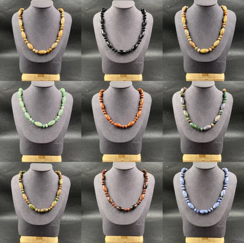 Naturstein Perlenkette Handgefertigte Bunte Kristall Achat Gewebte Lange Kette Modeschmuck Für Frauen Eleganter Pendler Accessoire