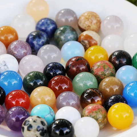 Naturkristall Quarzkugeln Porenfreie Runde Polierte Steine Heil Edelstein Kugeln Für DIY Handwerk Haus Büro Dekor
