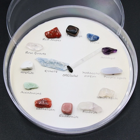 Natürliche Kristall Agat Mineral Specimen Kollektion Mehrere Sorten Desktop Stein Dekor Für Geologie Bildung Büro